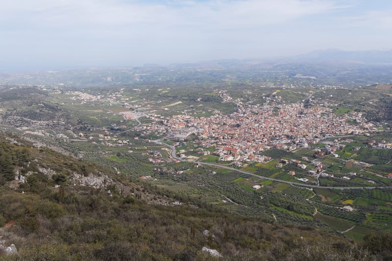 View of Archanes from Mt Yuchtas