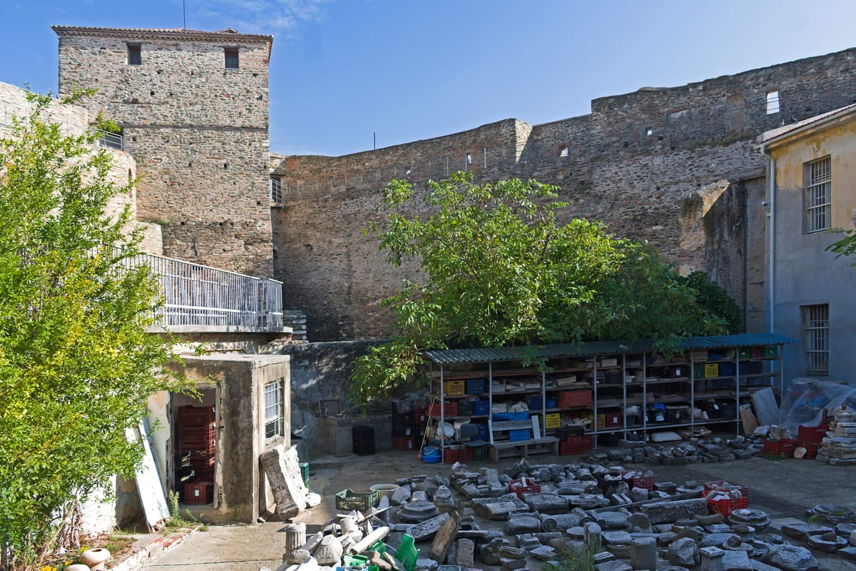 Inner yard of Heptapyrgion, Thessaloniki, Central Macedonia, Greece