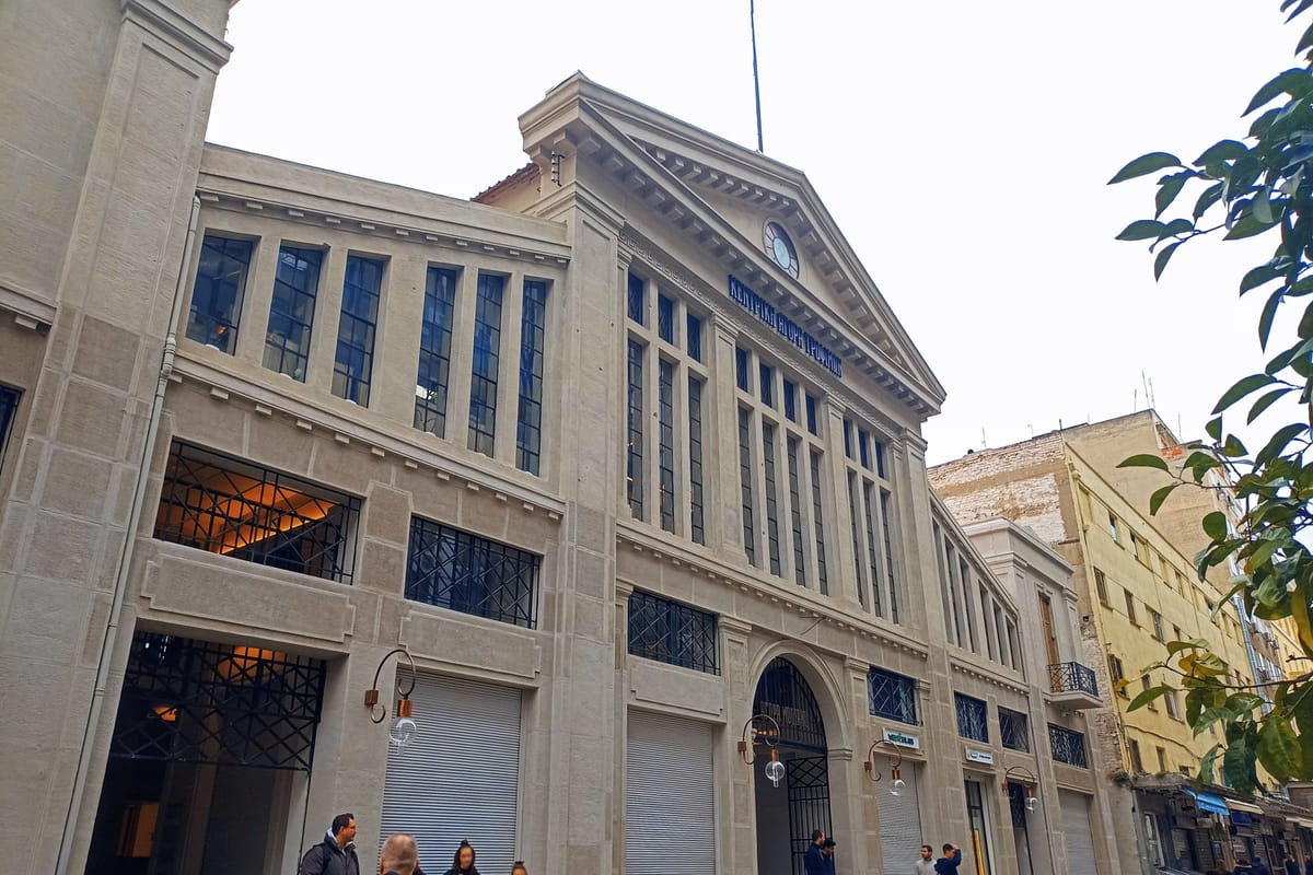The Modiano market of Thessaloniki, on the walk from Eleftherias Square to the Yad Lezikaron synagogue