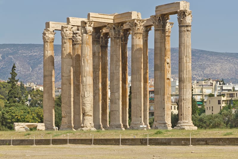Temple of Olympian Zeus in Athens (Attica, Greece)