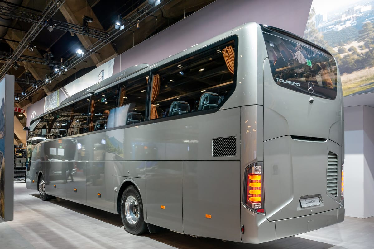 Mercedes-Benz Tourismo M/2 on display at Busworld Europe 2023