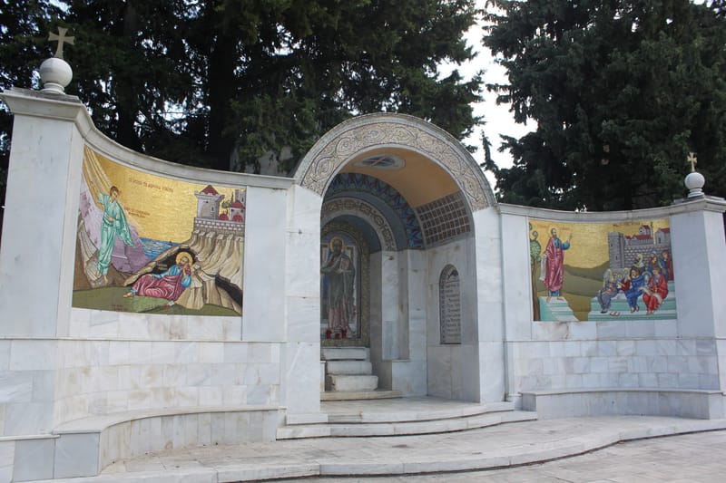 The Bema of the Apostle Paul in Veria, the monument with its mosaics on the spot where Paul preached